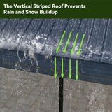 GRAVFORCE 12x20 FT Metal Carport, Heavy Duty Carports Canopy with Galvanized Steel Frame and Roof, Outdoor Garage Car Shed for Pickup, Boat, Cars and Tractors GRAVFORCE