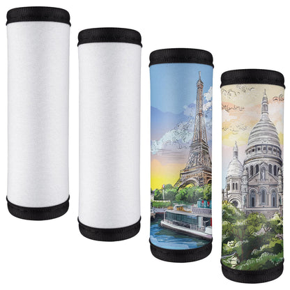 Sublimation Blanks Luggage Handle Grips Wraps Neoprene Comfort Luggage Identifier for Travel Bag Luggage Suitcase 4 Pcs