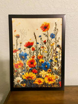 Benjenes Diamond Art Kits for Adults, Wild Flowers Diamond Painting Kits for Adults, 5D DIY Round Drill Gem Art Paint with Diamonds Dots Crafts Kits for Home Decor Gift 12x16inch Benjenes