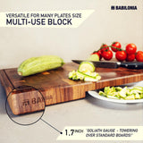 American Black-Walnut Cutting Board (ExtraThick 1,7"), Premium Quality & Professional Butcher Block. Heavy duty end-grain wood chopping board (Oil BABILONIA