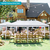 10'x20' Outdoor Party Tent, Large Tents for Parties, Wedding, Birthday, White Canopy Tent with 4 Removable Sidewalls & Transparent Windows, Outside Gazebo Event Tent for Backyard, Patio and Garden BNSPLY