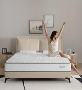 Cejato Full Mattress,Memory Foam Hybrid 12 Inch Full Size Springs Mattresses with Individual Pocket Spring for Pain Relief,Medium Firm White Full Mattresses,CertiPUR-US Certified. Cejato
