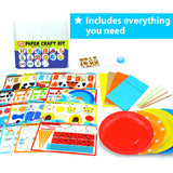 KRAFUN My First Safari Animal Paper Craft Kit, 16 DIY Arts and Crafts Zoo Animal, Organized Craft Activities Supplies Box Assembling Creative Toys for Toddlers, Boys, Girls 3-8 Years Old KRAFUN