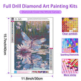 JXDXDJ Dragonfly Diamond Art Kits for Adults,Flowers 5D Diamond Painting Kits for Beginners,DIY Round Full Drill Diamond Dots Gem Art for Adults,Paint by Diamonds Pictures Crafts Home Decor 12x16 in JXDXDJ