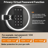 EMAXEE 5-6 Gun Safe Rifle, Gun Safes for Home Rifle and Pistols, Gun Cabinet with Privacy Virtual Password and Alarm Function, Rifle Safe with 2 Removable Shelves and Adjustable Racks for Shotguns EMAXEE