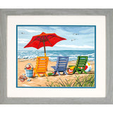Dimensions Beach Chair Trio Paint by Numbers for Adults, 14'' W x 11'' L Dimensions