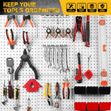 ELEAD 297 Piece Pegboard Hooks Kit, Peg Board Organizer Accessories with Bins for Organizing Various Tools, Fit 1/8 or 1/4 inch Pegboard for Hanging Storage, Garage Kitchen Bathroom Craft Room ELEAD