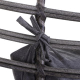 Outsunny Patio Wicker Egg Chair w/Soft Cushion, Teardrop Cuddle Seat, Outdoor/Indoor Patio Chair, PE Plastic Rattan Furniture with Adjustable Height Feet Pads, Gray Outsunny