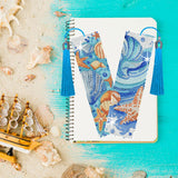 HTTDMY 8PCS Diamond Painting Art Bookmarks,Cute Acrylic Bookmarks Crafts Kits Gifts with Tassels for Adult Women Book Lovers (Ocean) HTTDMY