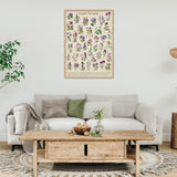 Vintage Purple Flower Puzzle for Adults, Botanical Purple Flower Plant Puzzles 1000 Pieces, Nature Garden Floral Jigsaw Puzzle BBOLDIN