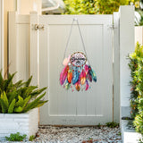 Qukle Dream Catcher Diamond Painting Kits Hanging Pendant, Special Shaped Crystal DIY Feather Diamond Art Hanging Sign Double-Sided Pattern Gem Painting Window Door Ornament, Box Package Qukle