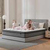 12 Inch Queen Mattress in a Box, Hybrid Cooling Gel Memory Foam & Pocketed Coils, Medium Firm, CertiPUR-US Certified, Pressure Relief, Motion Isolation Zentilla