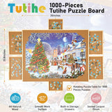 1000 Piece Rotating Puzzle Board with Drawers and Cover,23"x30"Portable Wooden Jigsaw Puzzle Table for Adults Portable,Lazy Susan Spinning Puzzle Boards Birthday Gift for mom Tutihe