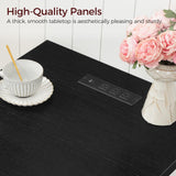 MAHANCRIS Farmhouse Nightstand with Charging Station, 24" Large End Table with Barn Door and Adjustable Storage Shelf, Square White Nightstand, Rustic Bedside Table for Bedroom, Living Room MAHANCRIS