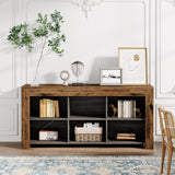 Tribesigns Industrial Rustic 6-Cube Horizontal Bookcase for Home & Office Tribesigns