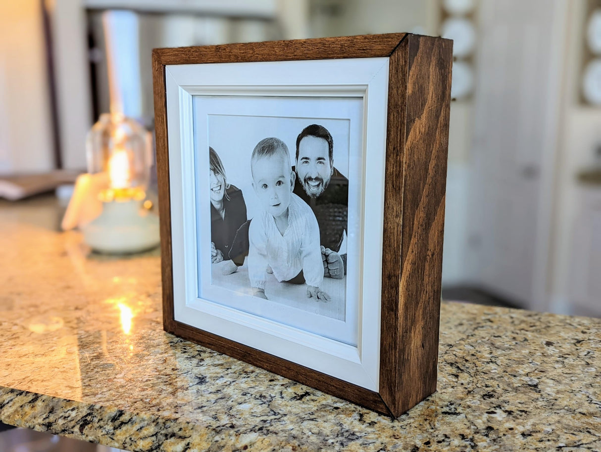 3F Box Key Holder For Wall, Wooden Entryway hidden storage, Photo Frame And Key Holder, Key Hook For Wall WoodArtSupply