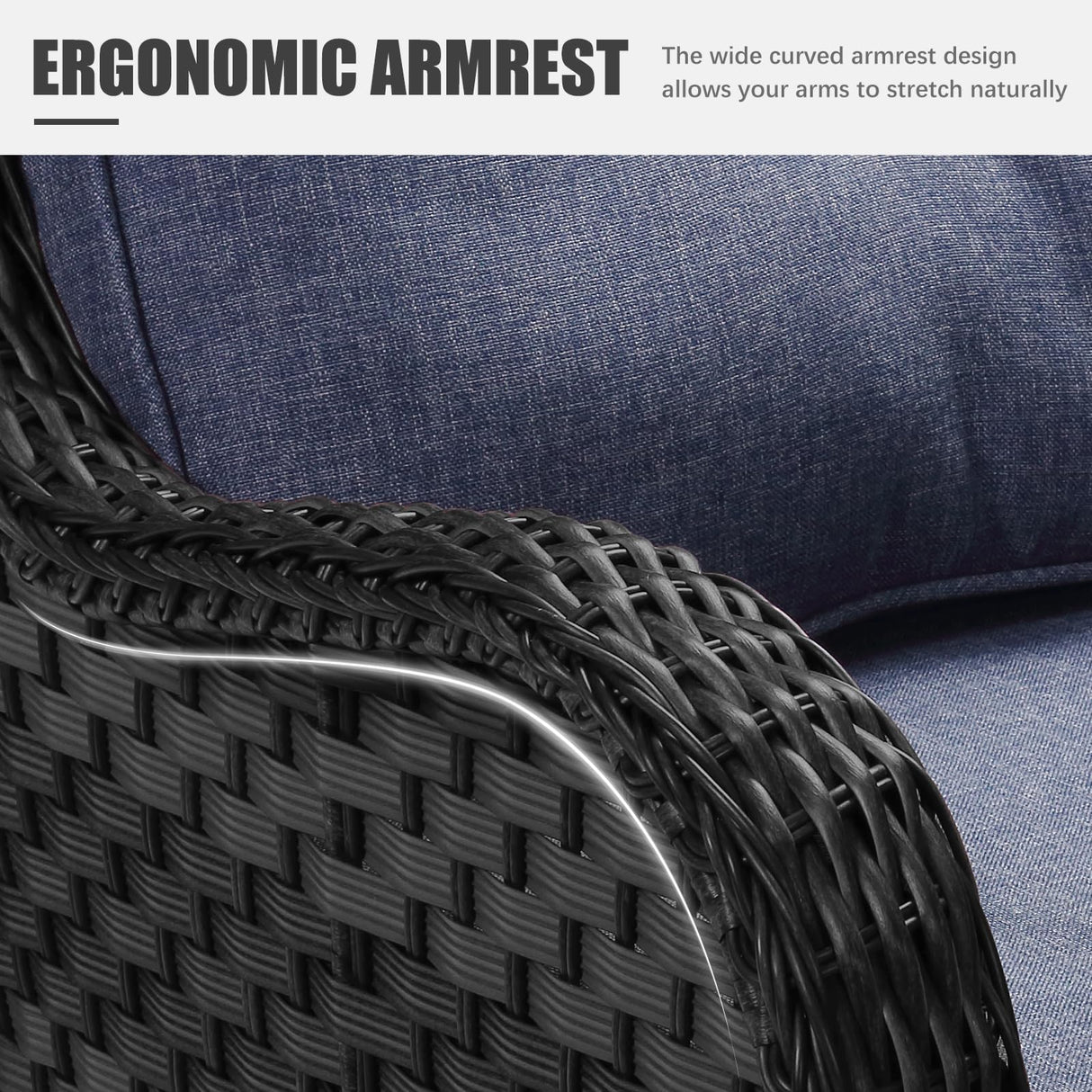 LayinSun 10 Pieces Outdoor Patio Furniture Set with Fire Pit Table, Rattan Wicker Sectional Swivel Rocker Chairs Sets with Ottomans, Swivel Glider Chairs, Single Chairs and Coffee Table LayinSun