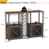 Homeiju Mini Bars for Home, Wooden Coffee Bar Cabinet, Modern Liquor Cabinet for Liquor and Glasses, Farmhouse Buffet Wine Bar Cabinet with Storage Sideboard for Home Kitchen Dining Room Homeiju