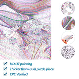 Bgraamiens Puzzle-Twisted Lines-1000 Pieces Rectangle Puzzle Color Challenge Jigsaw Puzzles for Adults and Kids(Twisted Lines) Bgraamiens