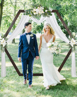 DearHouse Wooden Wedding Arch, 7.2FT Hexagon Wooden Arch for Wedding Wood Arch Wedding Arbor Backdrop Stand for Ceremony Rustic Wedding Birthday Parties Indoor Outdoor Garden Decor DearHouse