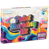 ArtCreativity Water Marbling Paint Art Kit for Kids - Complete Set with 12 Paint Colors, 10 Bags Thickening Powder, 10 A5 Papers, and More - Marble Art Painting Kit - Crafts for Kids Ages 3 and Up ArtCreativity