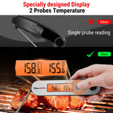 ThermoPro TP610 Digital Meat Thermometer for Cooking, Rechargeable Instant Read Food Thermometer with Rotating LCD Screen, Waterproof Cooking Thermometer with Alarm for Grilling, Smoker, BBQ, Oven ThermoPro