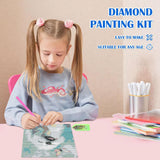 2 Pack Diamond Art Kits for Kids with Frame, DIY 5D Diamond Painting by Numbers for Beginners, Fun Arts and Crafts for Boys and Girls Ages 6-8-12, 6″ x 6″ Cat and Dog Animal Design Temiaode