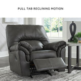 Signature Design by Ashley Bladen Faux Leather Manual Rocker Recliner, Gray Signature Design by Ashley