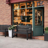 Stoog Outdoor Bench, 2-Person Garden Benches for Outdoors, All-Weather HIPS Garden Bench with 800 lbs Weight Capacity, Never Rot or Fade, for Garden, Porch, Backyard and Park, Black Stoog