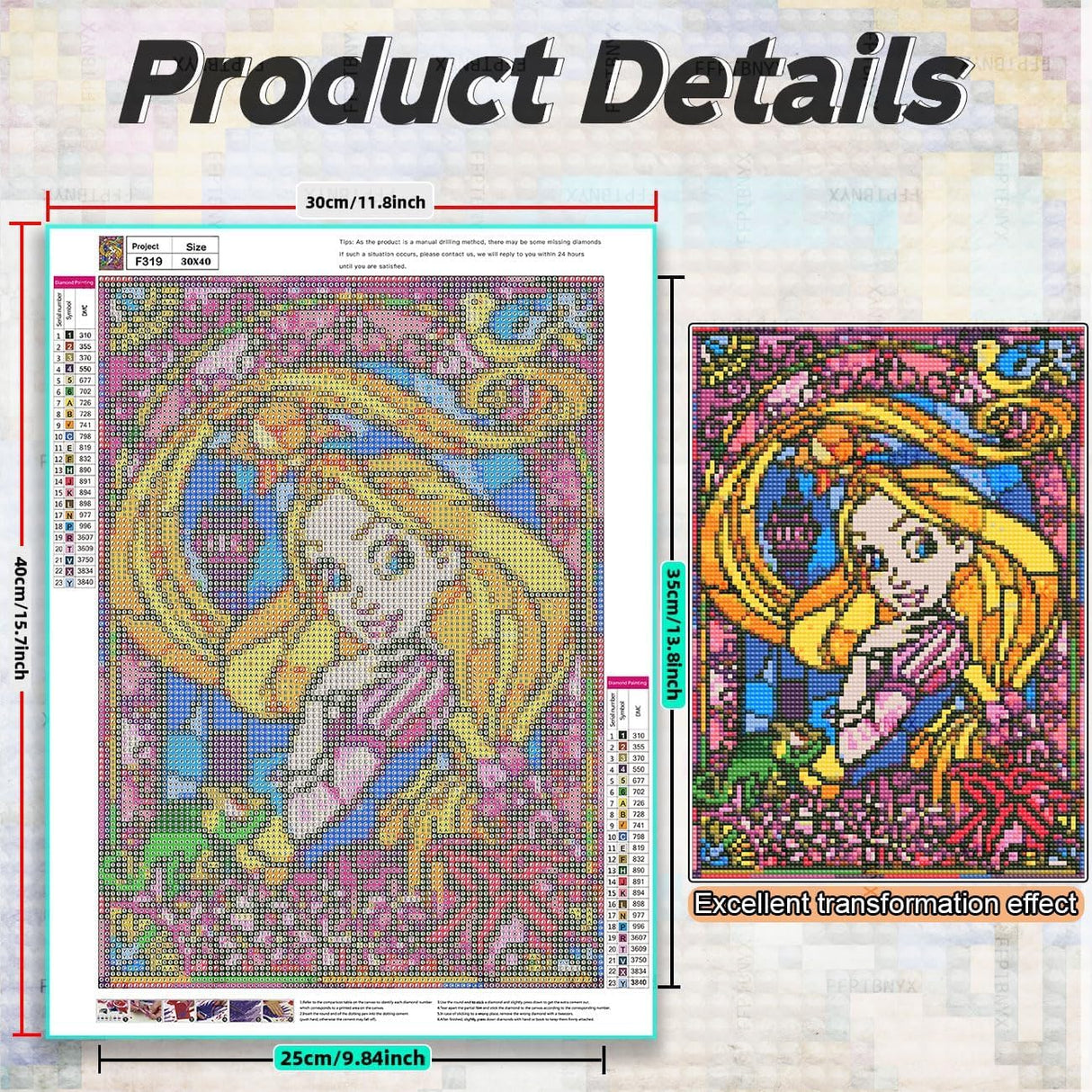 FFPTBNYX 12 Pack Diamond Painting Kits for Adults 5D Full Drill Diamond Art Paint with Round Diamonds DIY Gem Painting Kit for Home Wall Decor Gifts(12" x 16") FFPTBNYX