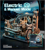 ROBOTIME Motorised Wooden Puzzles for Adults - 3D Puzzles for Adults LGC01 Marble Spaceport - Wooden Marble Run Model to Build - Space/STEM/Engineering Gift ROBOTIME