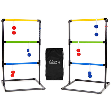 GoSports Indoor/Outdoor Ladder Toss Game Set with 6 Rubber Bolos, Carrying Case and Score Trackers GoSports
