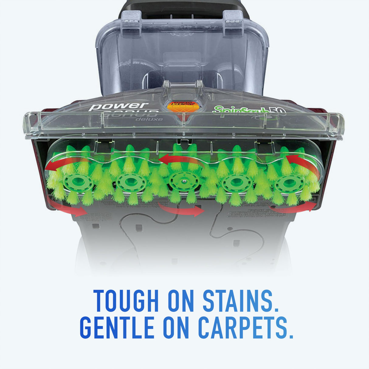 Hoover Power Scrub Deluxe Carpet Cleaner Machine, Upright Shampooer, FH50150, Red Hoover