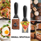 Small Spatula 2 Pieces, Mini Serving Spatula for Kitchen Use, Metal Spatula for Serving and Turning, Ideal for Pancakes, Brownies, Desserts, Cookie, Eggs or Small Pan volikos
