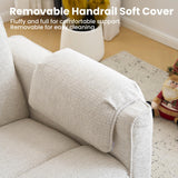 Oversized Power Recliner Chair Swivel Glider with Adjustable Headrest, Swivel Rocking Recliner Chair for Adults, 26" Extra Wide Glider Nursery Chair with Overstuffed Armrest, USB Ports, White RUTOX