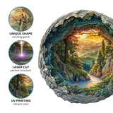 Jigfoxy Wooden Puzzle for Adults, 3D Visual Forest Wooden Jigsaw Puzzles for Adult, Unique Animal Shape Wood Cut Puzzles, Christmas Thanksgiving Gifts for Friends Family (M-11.4 * 11.3in-200pcs) Jigfoxy