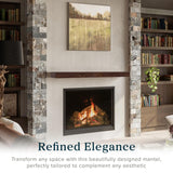 Dakota 48 Inch Floating Fireplace Mantel Shelf | Burnished Walnut | Handcrafted Natural Pine Wood Shelves | Rustic Farmhouse Wall-Mounted Mantel for Fireplaces & Home Decor | 48” W x 3” H x 8” D MANTELSDIRECT