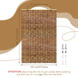 Tgzwme 2 Pack Retro Bamboo Roll-up Reed Shades - 47" W x 71" H Natural Light Filtering Window Blinds Tgzwme