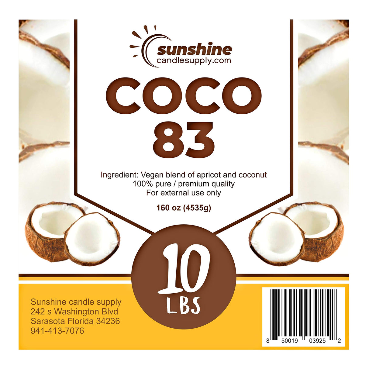 Coco 83 Candle Wax, 10 pounds scandal