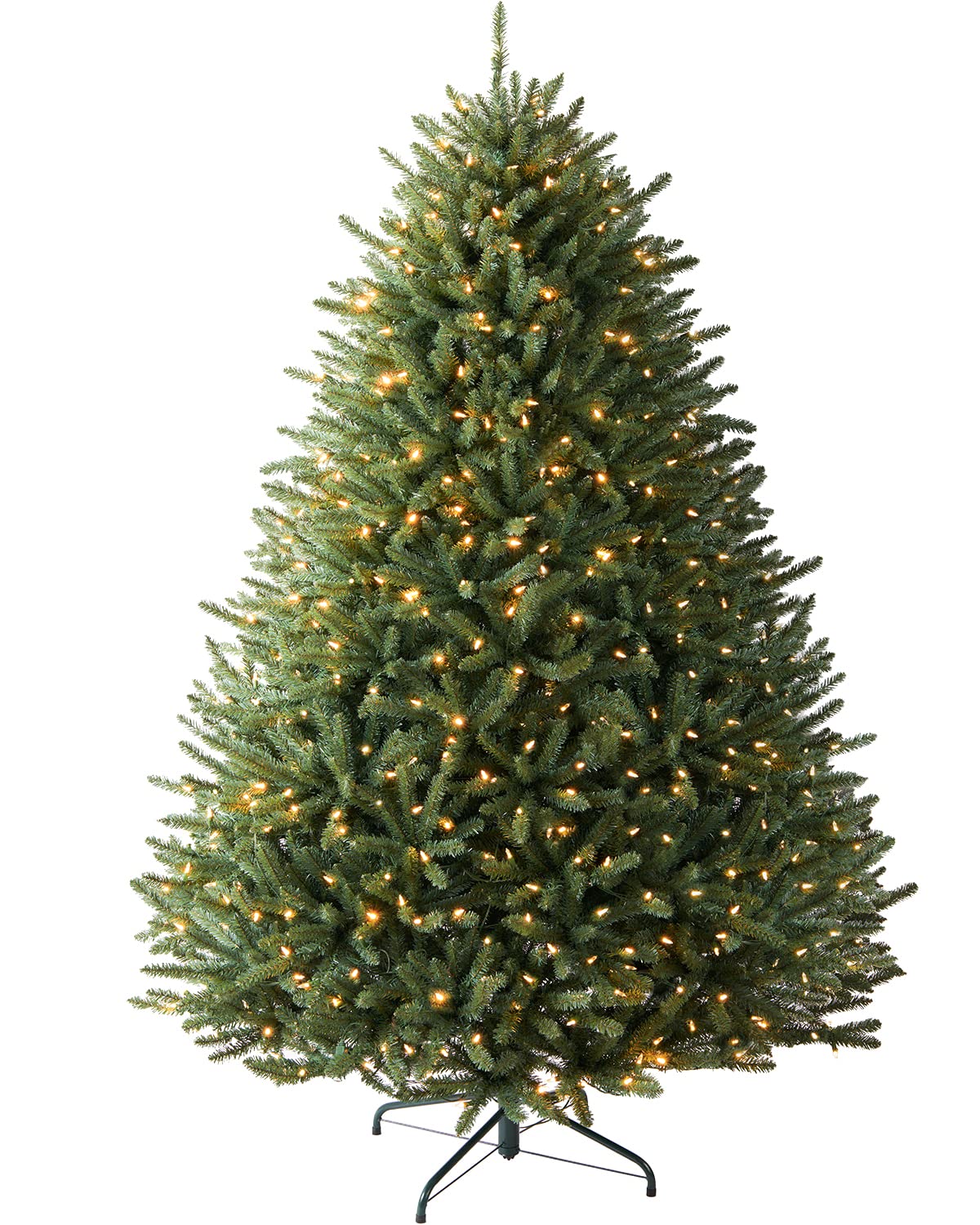 AMERZEST Christmas Tree 7ft Full Premium Blue Fir Artificial Christmas Tree Unlit, Hinged Blue Spruce Xmas Tree No Lights Arbol De Navidad Grande