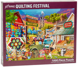 Vermont Christmas Company Quilting Festival Jigsaw Puzzle 1000 Piece - Colorful Puzzle for Adults - Randomly Shaped and Fully Interlocking Pieces Vermont Christmas Company
