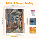 NAIMOER Statue of Buddha Diamond Painting Kits for Adults, DIY 5D Full Drill Buddha Diamond Art Kits Diamond Dots Pictures Perfect for Relaxation and Home Wall Decor 30x40cm NAIMOER