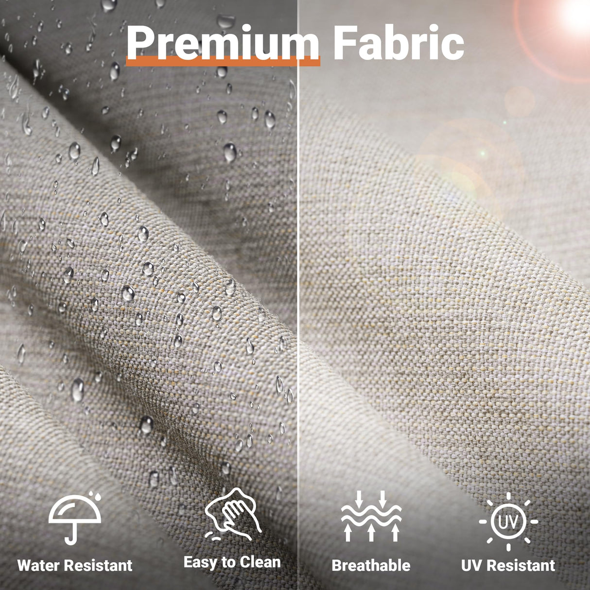 ovios 13 Piece Patio Furniture Set with Fire Pit Table,Outdoor Rattan Wicker Coversation Set with Comfy Seating, Sectional Chairs for Outside Porch Balcony Backyard Pool,Beige ovios