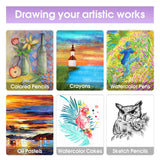 2 Pack Art Kit, Vigorfun Drawing Painting Art Supplies for Kids Girls Boys Teens, Gifts Art Set Case Includes Oil Pastels, Crayons, Colored Pencils, Watercolor Cakes (Purple) VigorFun