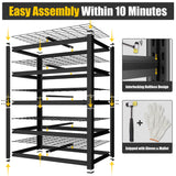 PrimeZone 72" H X 48" W X 18" D Heavy Duty Garage Shelving 5 Tier 2500 LBS Storage Shelves Adjustable Industrial Metal Wire Shelf Unit for Garage,Basement,Pantry,Warehouse,Commercial PrimeZone