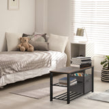 Simple Houseware 2 Tier Wood Top Shoes Bench, Rustic Brown Simple Houseware