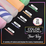 Loddie Doddie 49pc Sidewalk Chalk Bucket – Outdoor Activity Play Set for Kids, 31 Assorted Chalk Sticks, 4 Holders, 10 Ball Refills, 4 Stencils, Outdoor Water Play, Washable, Reusable Bucket Loddie Doddie