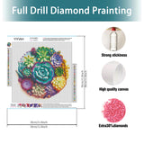 YIYIAH Succulent Diamond Painting Kits for Beginners-Mandala Flower Diamond Art Kits for Adults- Diamond Gem Art Kits Holiday Gifts Home Decor 12x12 inches YIYIAH