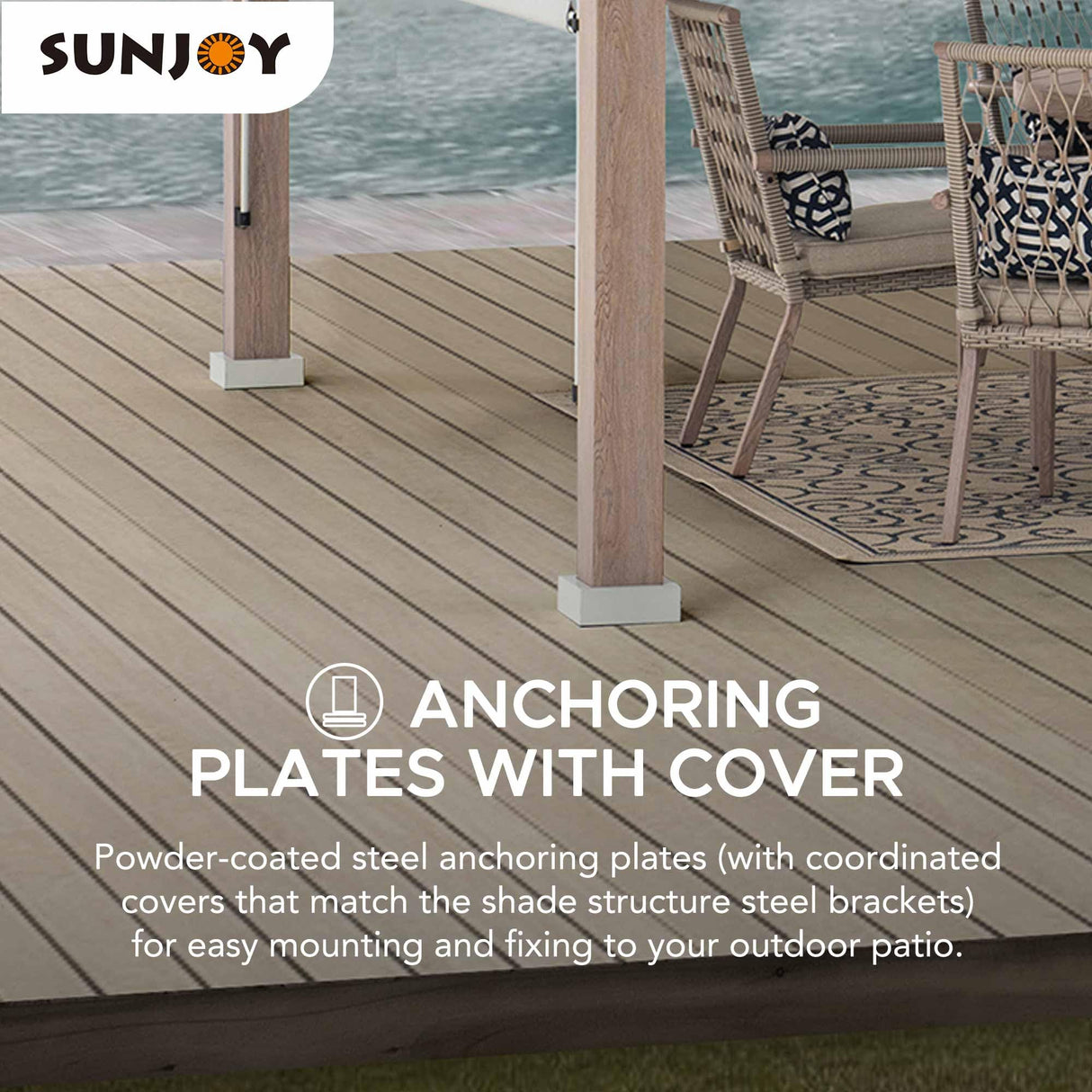 Sunjoy Outdoor Pergola 12 x 14 ft. with Adjustable Sun Shade Canopy for Backyard and Garden Shade, Patio Modern White Steel Frame Grape Trellis Pergolas, Light Gray by SummerCove SummerCove