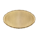 Kate and Laurel Alessia Modern Glam Oval Coffee Table, 34 x 20 x 15, Gold, Metal Living Room Table for Storage and Display with Antique Deckled Edge Detailing Kate and Laurel